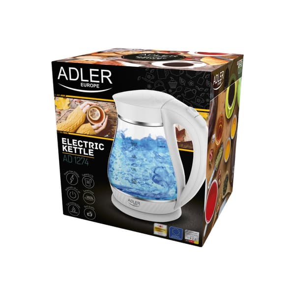 Adler AD 1274 - vattenkokare - vit
