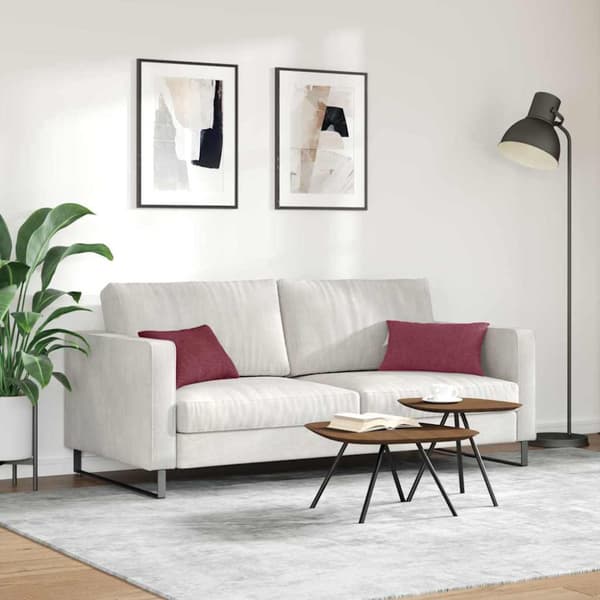 Sofakuddar 2 pcs Vinröd 50 x 30 cm tyg
