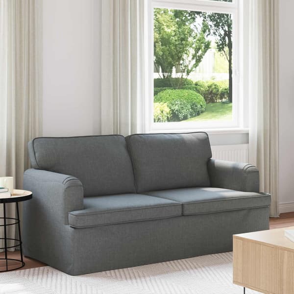 Soffa Mörkgrå 162 x 80 x 85 cm tyg