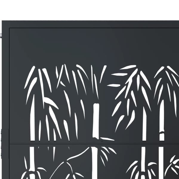 Trädgårdsgrind antracit 100x175 cm stål bambu design