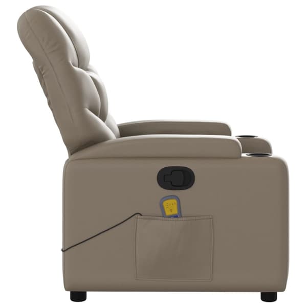 Massagefåtölj cappuccino konstläder