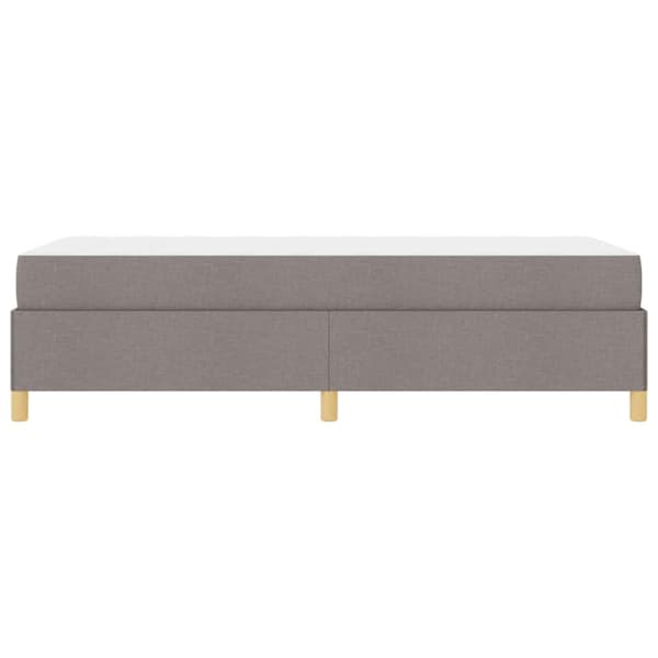 Sängram med madrass Taupe 90 x 190 cm tyg