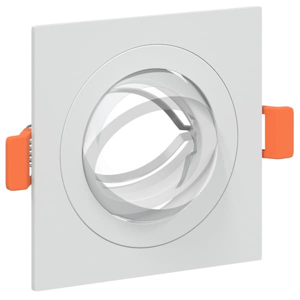 Spotlight 12 pcs Vit 9 x 9 x 2 cm Aluminium