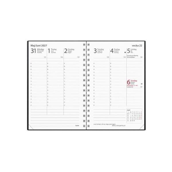 Kalender Prestige 2027 plast svart