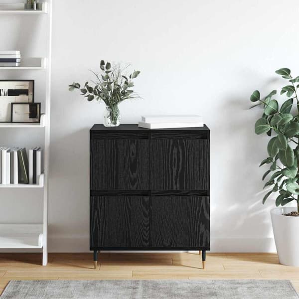 Sideboard Svart Ek 60 x 35 x 70 cm
