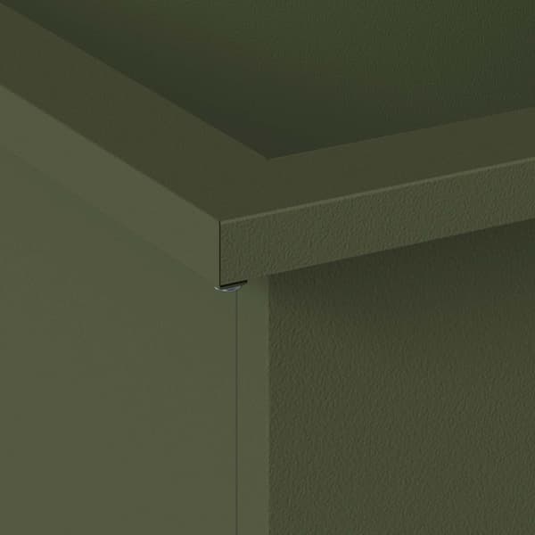 Odlingslåda med LED 2 st Olivgrön 30 x 60 x 30 cm Stål