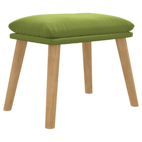Fotpall ljusgrön 45x29,5x35 cm sammet