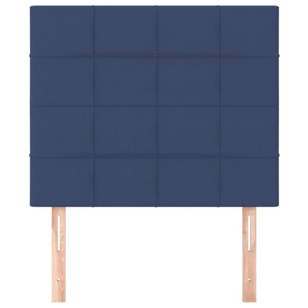 Sänggavel blå 90x5x118/128 cm tyg