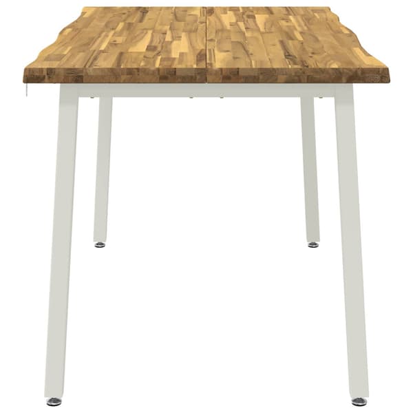 120 x 90 x 75 cm Massivt Akaciaträ Vit Rektangulär