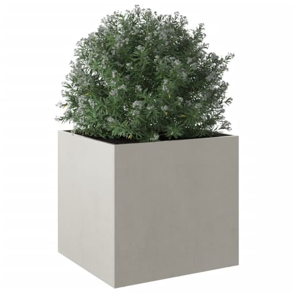 Odlingslåda silver 49x47x46 cm rostfritt stål