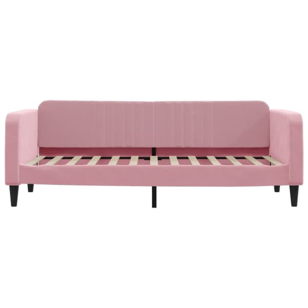 Dagbädd utdragbar rosa 80x200 cm sammet