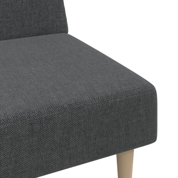 Bäddsoffa 2-sits mörkgrå tyg