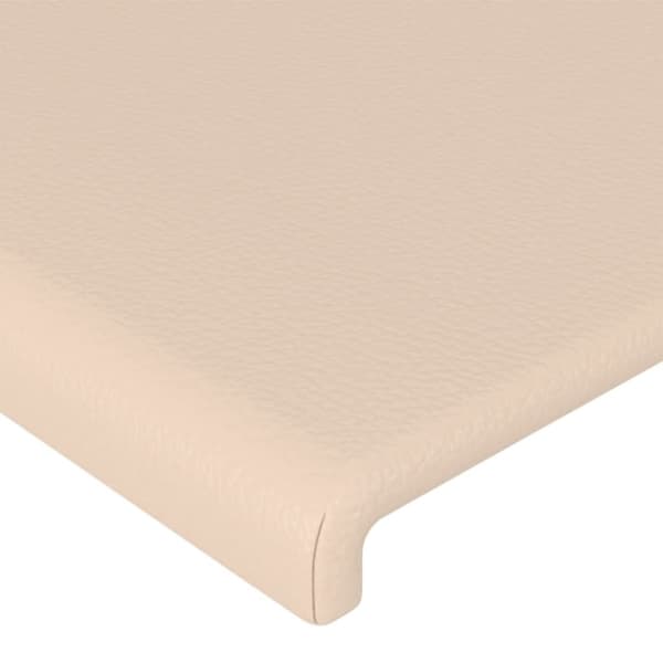Sänggavel Cappuccino 144x5x118/128 cm konstläder