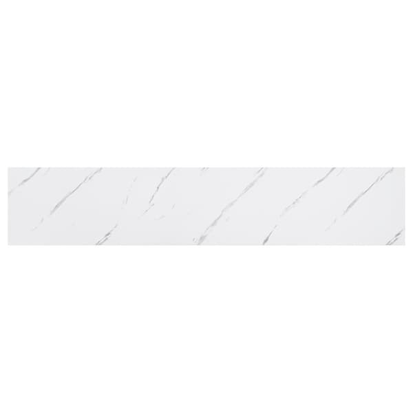Vägg hylla Väggmonterat Vit marmor 120 x 23,5 x 3,8 cm