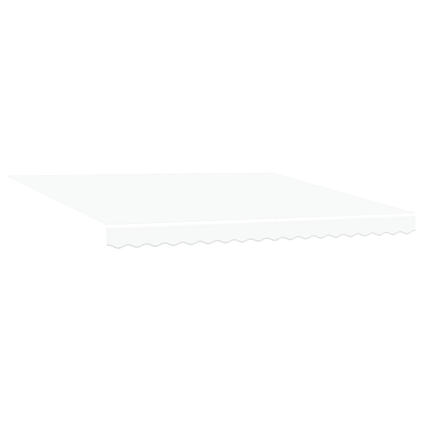 Utfällbar markis Vit 400 × 300 cm Polyester och aluminium