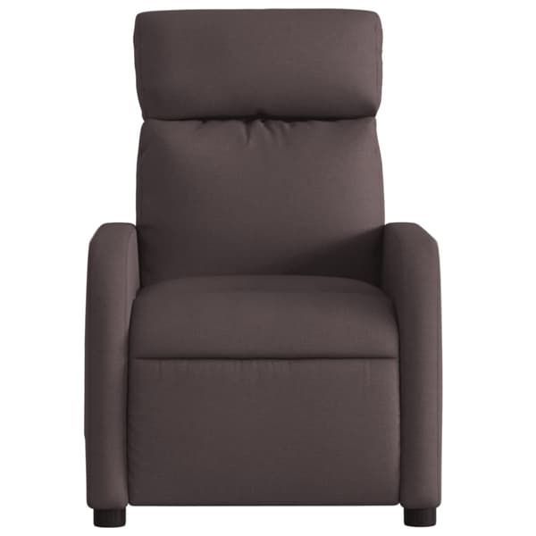 Reclinerfåtölj mörkbrun tyg