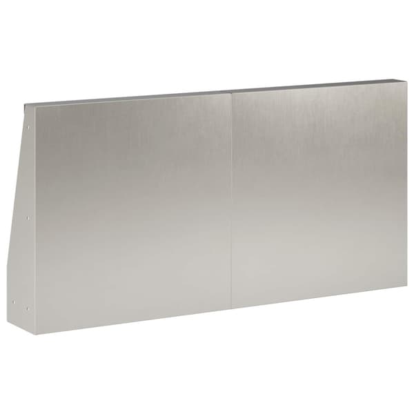 Stödvägg 2 st 40 x 12 x 40 cm Rostfritt stål Silver