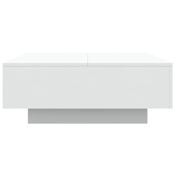 Soffbord med LED vit 80x80x31 cm