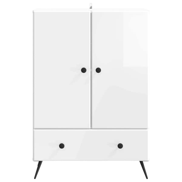 Sideboard Vit högglans 66 x 34,5 x 95 cm Konstruerat trä