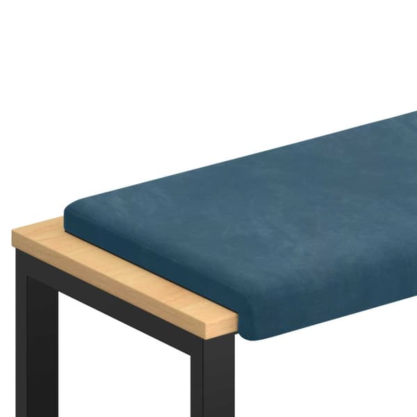 Bänk kudde Sammet (V) Blå Djup 35 cm