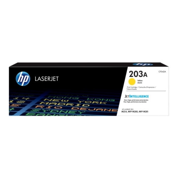 HP 203A - gul - original - LaserJet - tonerkassett (CF542A)