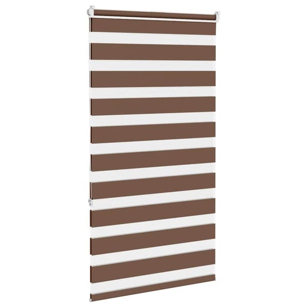 Rullgardin zebra brun 85x150 cm tyg bredd 80,9 cm polyester