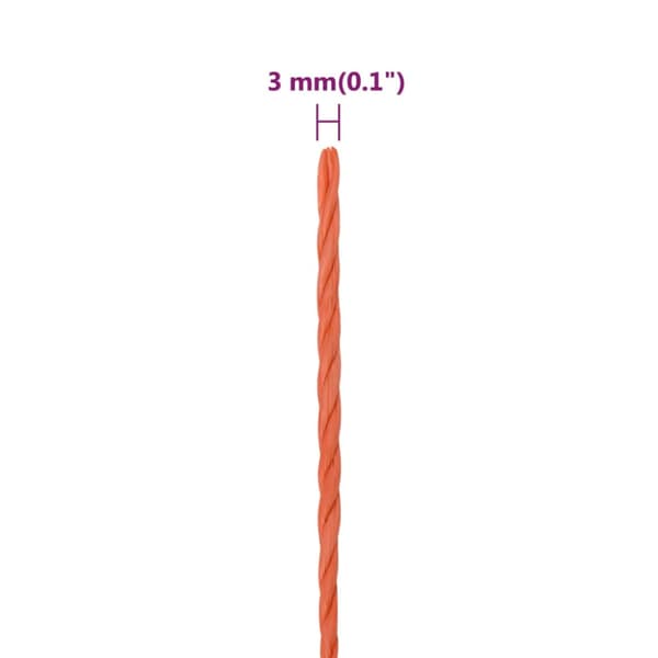 Rep orange 3 mm 500 m polypropylen