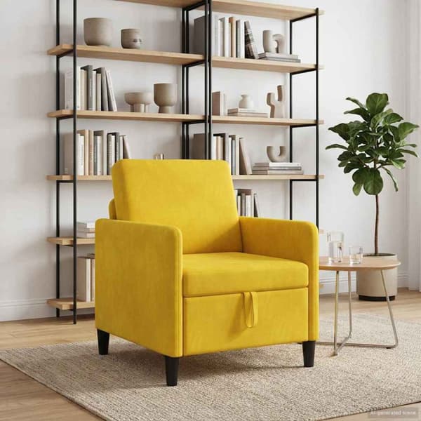 Soffa med förvaring Gul 72 x 78 x 87 cm Polyester