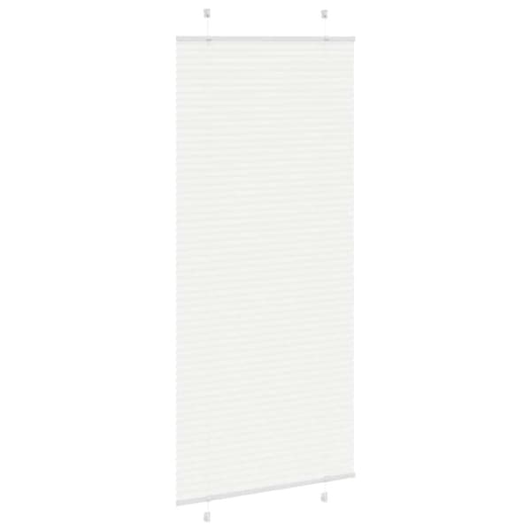 Plisserad persienn vit 85x200 cm tyg bredd 84,4 cm polyester