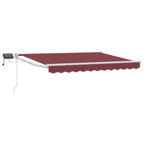 Manuell utdragbar markis med LED-lampor 3,5 x 2 m