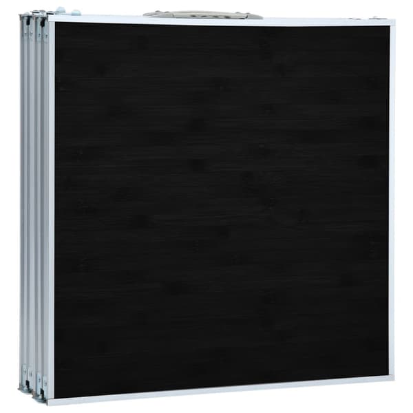 Hopfällbart campingbord grå aluminium 240x60 cm