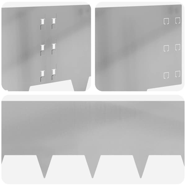 Kant för gräsmatta 20 pcs 100 x 30 cm Stål Silver