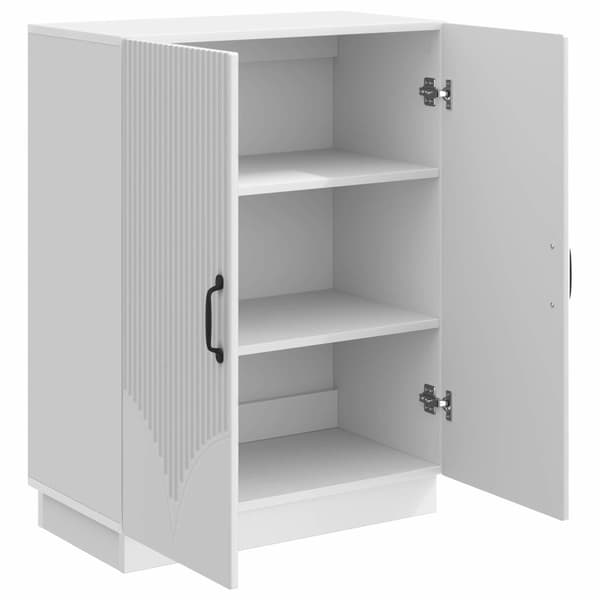 Sideboard Vit högglans 66 x 34,5 x 87 cm Konstruerat trä