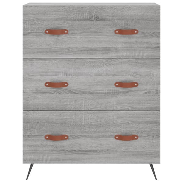 Högskåp Grå Sonoma 69,5x34x180 cm konstruerat trä