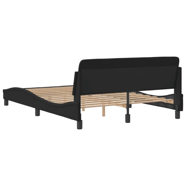 Bed Frame "Dover" Black 140x190 cm Velvet