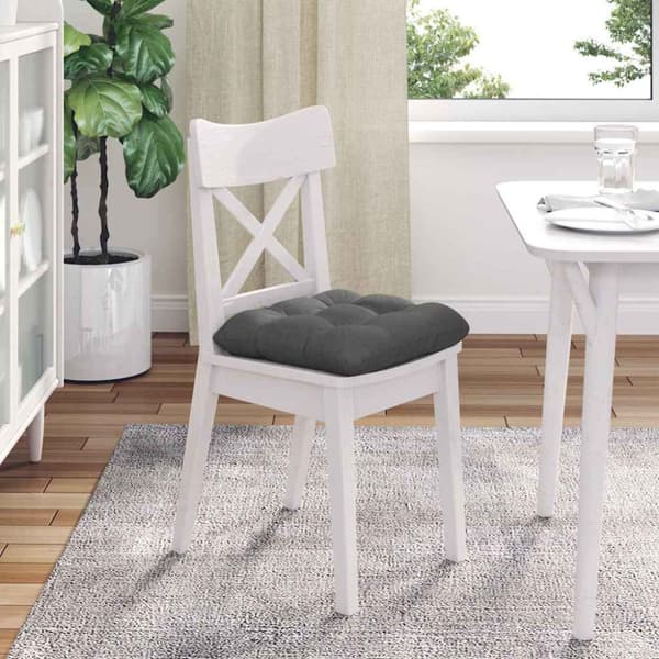 Sittkuddar 4 pcs Mörkgrå 40 x 40 x 12 cm tyg