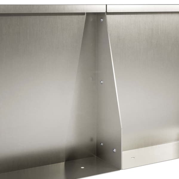Stödvägg 2 st 40 x 12 x 40 cm Rostfritt stål Silver