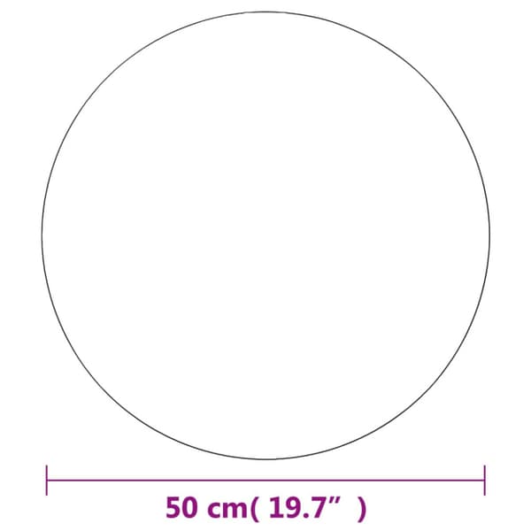 Väggspeglar 2 st 50 cm rund glas