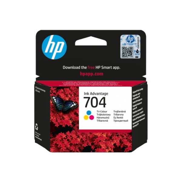 HP 704 - färg (cyan, magenta, gul) - original - Ink Advantage - bläckpatron