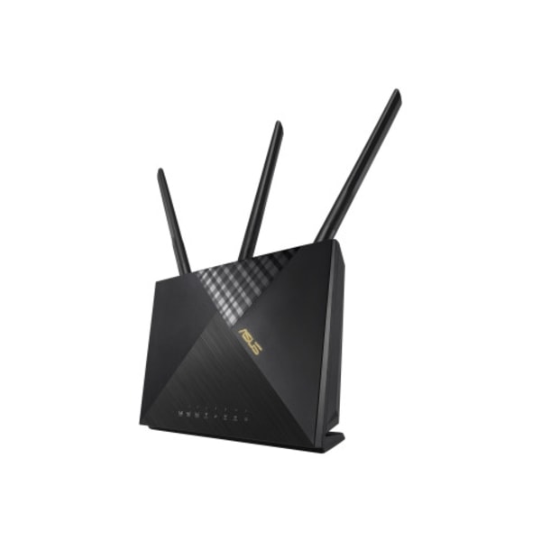 ASUS 4G-AX56 - trådlös router - WWAN - Wi-Fi 6 - skrivbordsmodell Svart