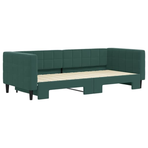 Dagbädd utdragbar mörkgrå 90x200 cm sammet