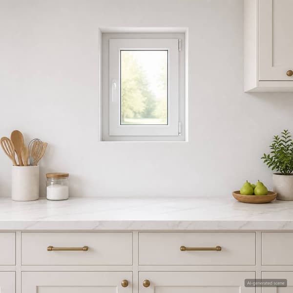 Källarfönster RISOR 50 x 55 cm PVC och glas