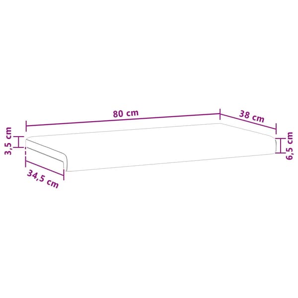 Bänk kudde Konstläder Grå Djup 35 cm