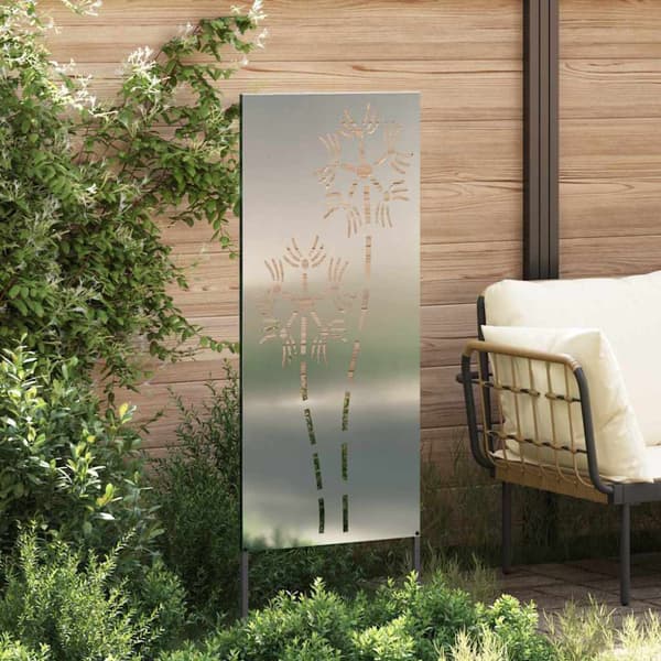 Trädgårds integritetsskärm Silver 50 x 140 cm Galvaniserat stål