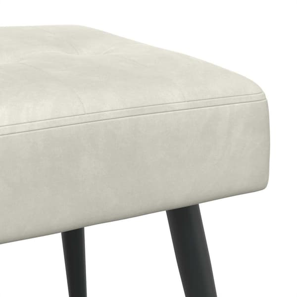 Bänk med knappar Gräddvit 80 x 40 x 46 cm Sammet