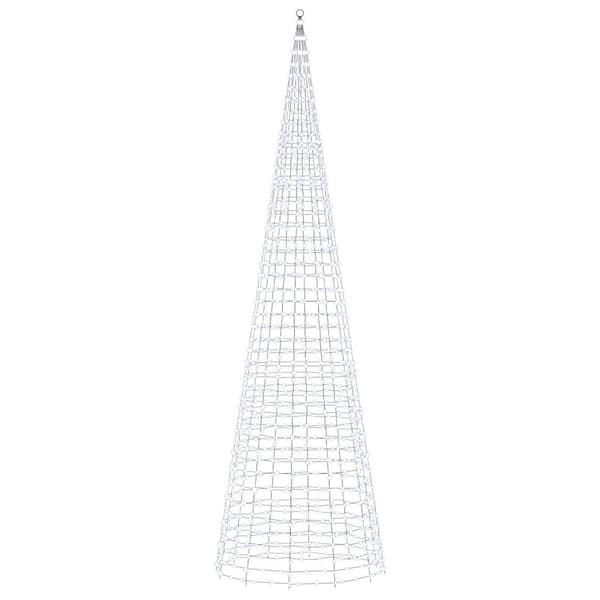 Julgransbelysning med markspett och flaggstång 500 cm