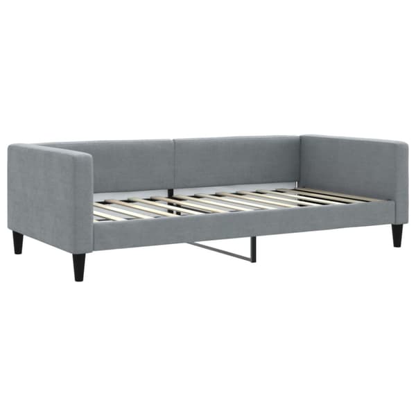 Dagbädd utdragbar ljusgrå 100x200 cm tyg