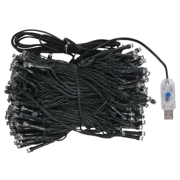 Belyst plastgran med kulor silver 120 cm PET