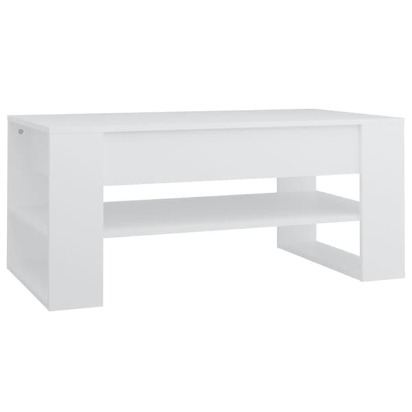 Soffbord vit 102x55x45 cm konstruerat trä