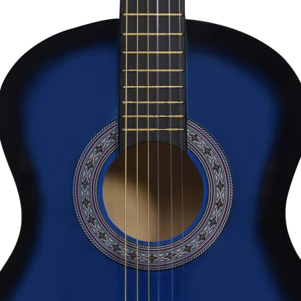 Gitarr för nybörjare 8 delar klassisk blå 3/4 36"